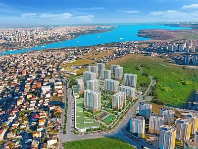 Veliki projekata sa pogledom na Istanbulski kanal