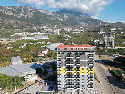Novi stan 1+1 sa pogledom na planinu u popularnom Mahmutlaru