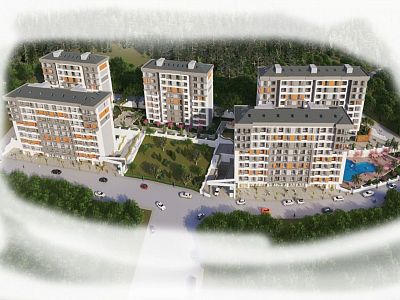 Veliki kompleks porodičnog koncepta u oblasti Maltepe, İstanbul